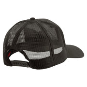 Licensed 82nd Airborne Veteran Embroidered Solid Cotton Twill Mesh Prostyle Cap - Charcoal OSFM
