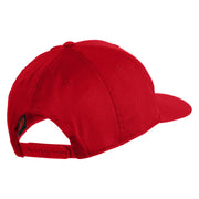 Retired US Marine Corps Embroidered Solid Cotton Twill Pro Style Cap - Red OSFM