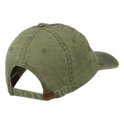 New Jersey State Map Embroidered Washed Cotton Cap