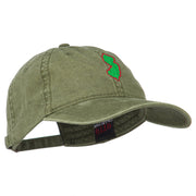 New Jersey State Map Embroidered Washed Cotton Cap