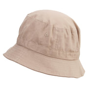 Gemini Astrology Embroidered Pigment Dyed Bucket Hat - Khaki OSFM