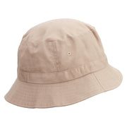 Gemini Astrology Embroidered Pigment Dyed Bucket Hat - Khaki OSFM