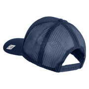 Veteran US Marine Corps Embroidered Solid Cotton Twill Mesh Prostyle Cap - Navy OSFM