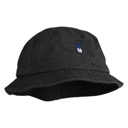 Giant Stag Beetle Embroidered Washed Hats - Black M-L