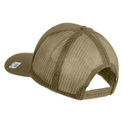 Veteran US Marine Corps Embroidered Solid Cotton Twill Mesh Prostyle Cap - Khaki OSFM