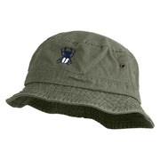 Giant Stag Beetle Embroidered Washed Hats - Olive M-L