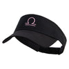 Libra Astrology Embroidered Cotton Twill Sun Visor - Black OSFM