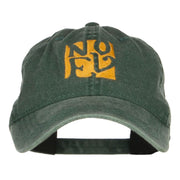 Christmas Noel Embroidered Washed Cap