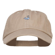 Mini Whale Embroidered Low Cap