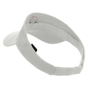 Libra Astrology Embroidered Cotton Twill Sun Visor - White OSFM