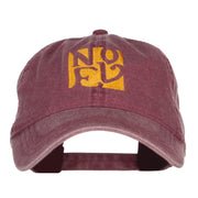 Christmas Noel Embroidered Washed Cap