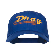 Drag Embroidered Cotton Twill Cap