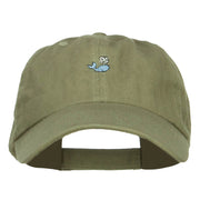 Mini Whale Embroidered Low Cap