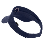 Libra Astrology Embroidered Cotton Twill Sun Visor - Navy OSFM