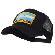 North and South America Flag Letter Patched Mesh Cap