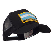 North and South America Flag Letter Patched Mesh Cap