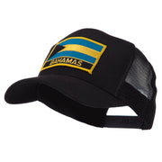 North and South America Flag Letter Patched Mesh Cap