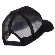 North and South America Flag Letter Patched Mesh Cap