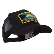 North and South America Flag Letter Patched Mesh Cap