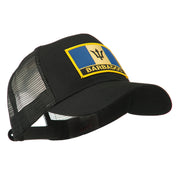 North and South America Flag Letter Patched Mesh Cap