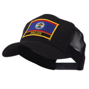 North and South America Flag Letter Patched Mesh Cap