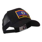 North and South America Flag Letter Patched Mesh Cap