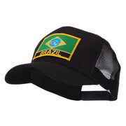 North and South America Flag Letter Patched Mesh Cap