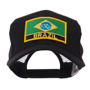 North and South America Flag Letter Patched Mesh Cap