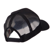 North and South America Flag Letter Patched Mesh Cap