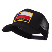 North and South America Flag Letter Patched Mesh Cap