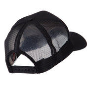 North and South America Flag Letter Patched Mesh Cap