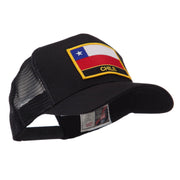 North and South America Flag Letter Patched Mesh Cap