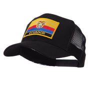 North and South America Flag Letter Patched Mesh Cap