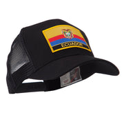 North and South America Flag Letter Patched Mesh Cap