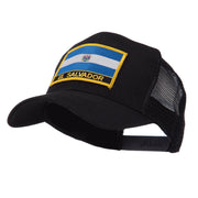 North and South America Flag Letter Patched Mesh Cap