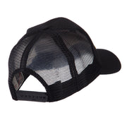 North and South America Flag Letter Patched Mesh Cap