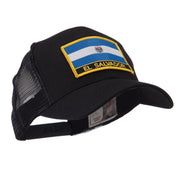 North and South America Flag Letter Patched Mesh Cap