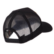 North and South America Flag Letter Patched Mesh Cap