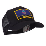 North and South America Flag Letter Patched Mesh Cap