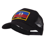 North and South America Flag Letter Patched Mesh Cap