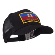 North and South America Flag Letter Patched Mesh Cap