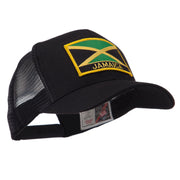 North and South America Flag Letter Patched Mesh Cap