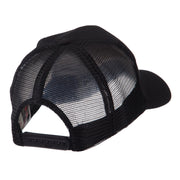 North and South America Flag Letter Patched Mesh Cap