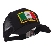 North and South America Flag Letter Patched Mesh Cap