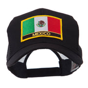 North and South America Flag Letter Patched Mesh Cap