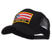 North and South America Flag Letter Patched Mesh Cap