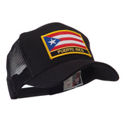 North and South America Flag Letter Patched Mesh Cap