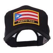 North and South America Flag Letter Patched Mesh Cap