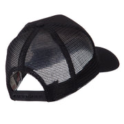 North and South America Flag Letter Patched Mesh Cap