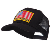 North and South America Flag Letter Patched Mesh Cap